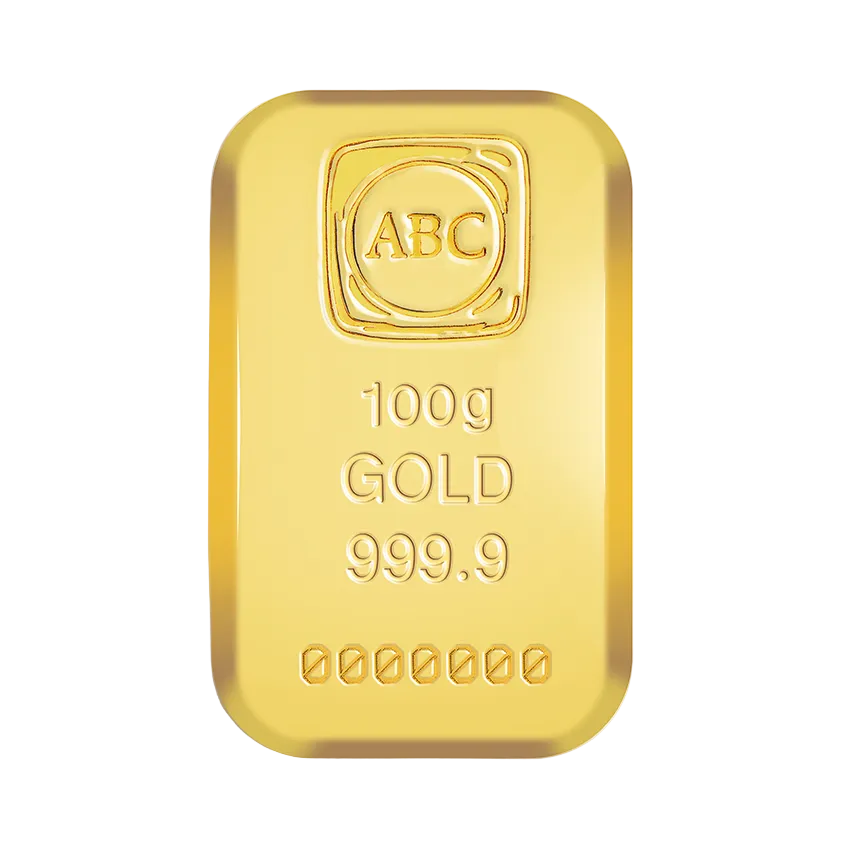 100g Gold ABC Bullion Cast Bar