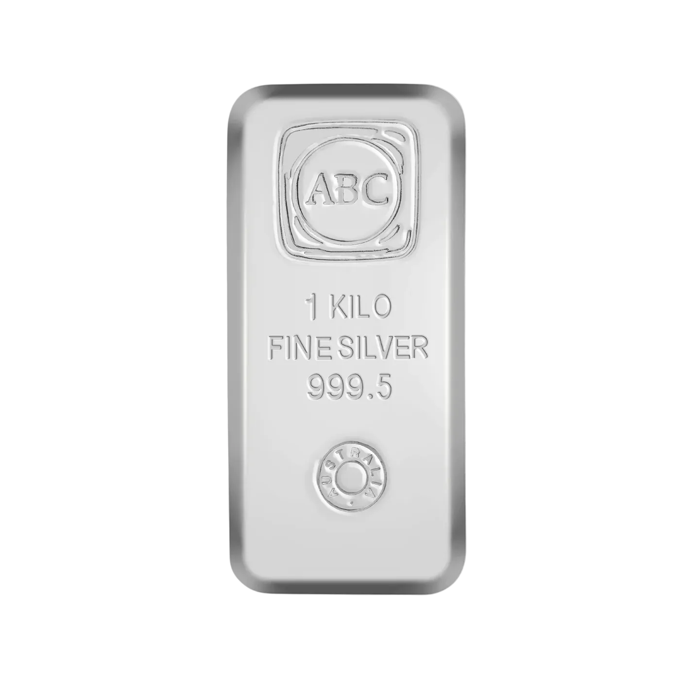 1kg Silver ABC Bullion Cast Bar