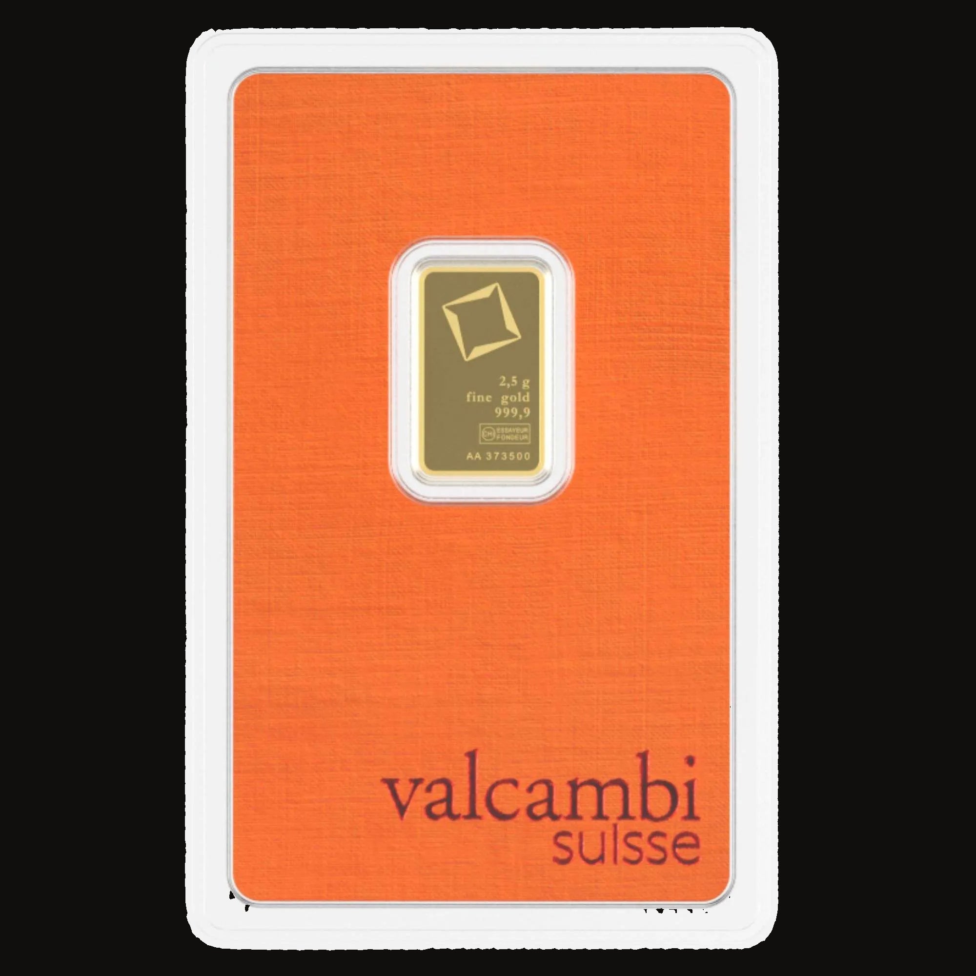2.5g Gold Valcambi Suisse Minted Tablet