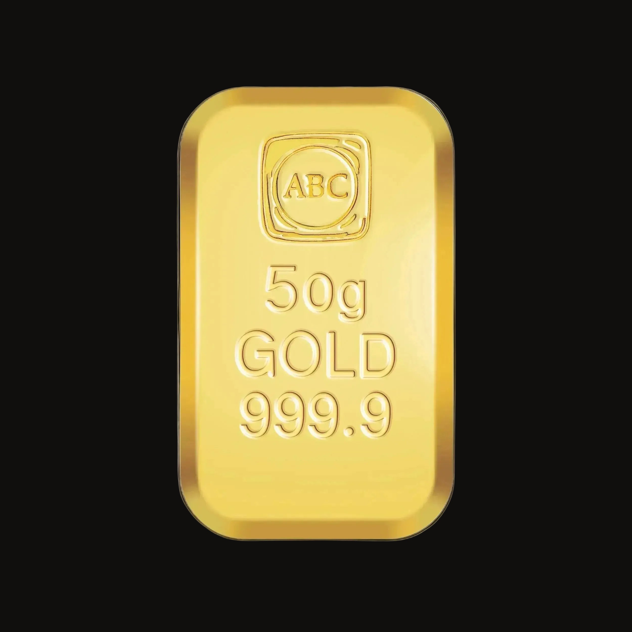 50g Gold ABC Bullion Cast Bar