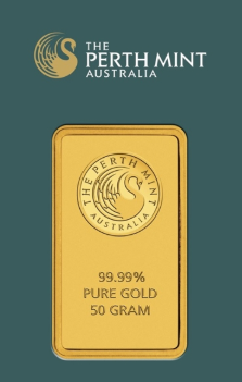 50g Gold The Perth Mint Minted Bar